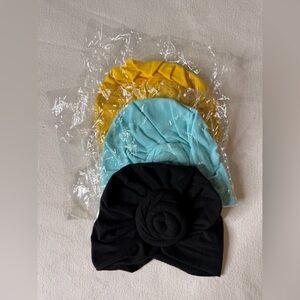Kids Turban Set - Black, Yellow, and‎ Blue
